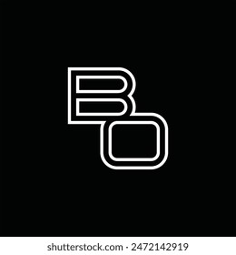 Logo monogram with line style blackground design template