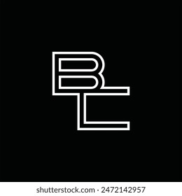 Logo monograma con estilo de línea de Plantilla de diseño de fondo