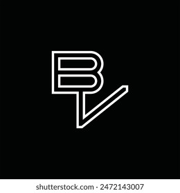 Logo monogram with line style blackground design template