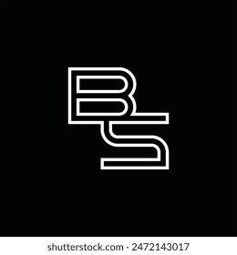 Logo monogram with line style blackground design template