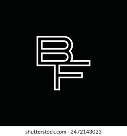 Logo monogram with line style blackground design template