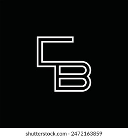 Logo monogram with line style blackground design template