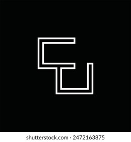 Logo monogram with line style blackground design template