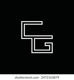 Logo monogram with line style blackground design template