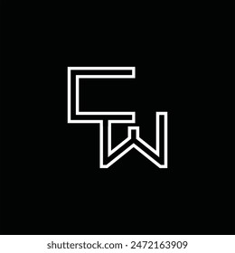 Logo monograma con estilo de línea de Plantilla de diseño de fondo