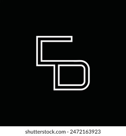 Logo monogram with line style blackground design template