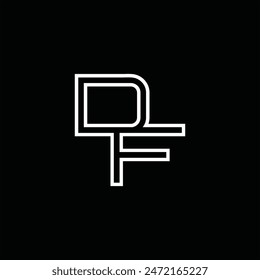 Logo monogram with line style blackground design template