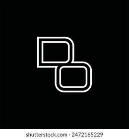 Logo monogram with line style blackground design template
