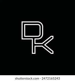 Logo monograma con estilo de línea de Plantilla de diseño de fondo