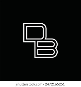 Logo monogram with line style blackground design template