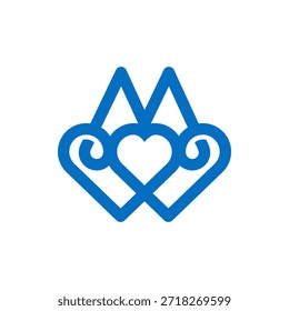 the logo is the monogram M and W. Unique and elegant.