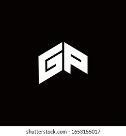 Logo monogram modern design template isolated on black background