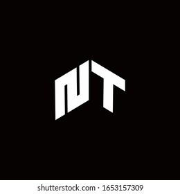 Logo monogram modern design template isolated on black background