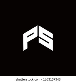 Logo monogram modern design template isolated on black background