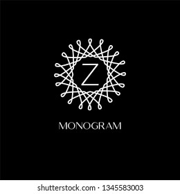 The logo is a monogram in a modern style with the letter Z. The business style and brand of the company. Decorative vector illustration