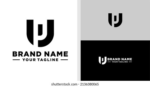 UP LOGO MONOGRAM NEGATIVE SPACE EDITABLE