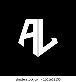 logo monogram with pentagon shape style design template
