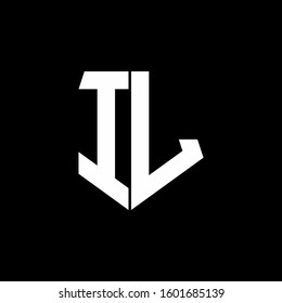 logo monogram with pentagon shape style design template