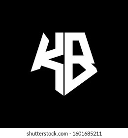 logo monogram with pentagon shape style design template