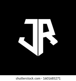 logo monogram with pentagon shape style design template