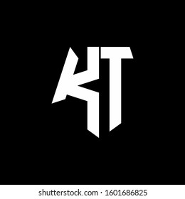 logo monogram with pentagon shape style design template