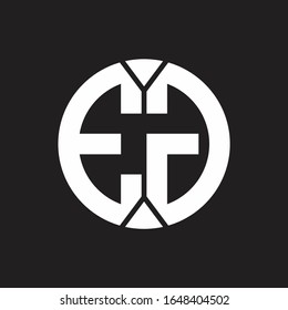 EG Logo monogram with piece circle ribbon style