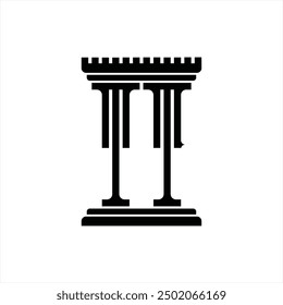 Logo monogram with pillar shape white background design template
