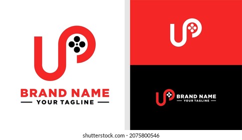 UP LOGO MONOGRAM ROLL FILM NEGATIVE SPACE EDITABLE