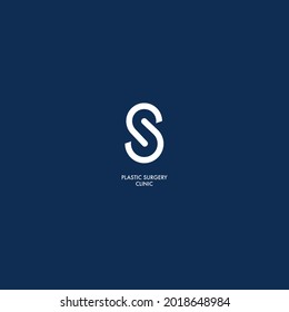 Logo, monogram S. Stylization under the surgical knot.