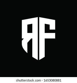 Logo-Monogramm mit Schildform-Design-Vorlage