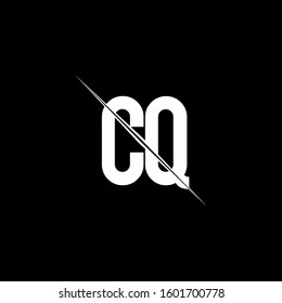 logo monogram with slash style design template