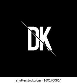 logo monogram with slash style design template