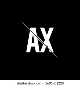logo monogram with slash style design template