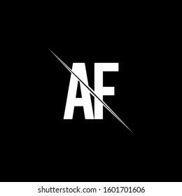 logo monogram with slash style design template