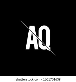 logo monogram with slash style design template