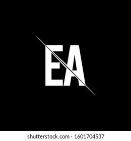 logo monogram with slash style design template