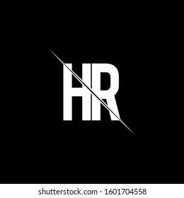 logo monogram with slash style design template