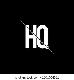 logo monogram with slash style design template