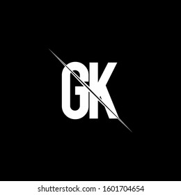 logo monogram with slash style design template