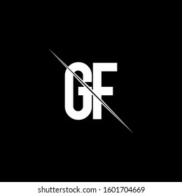 logo monogram with slash style design template