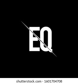 logo monogram with slash style design template