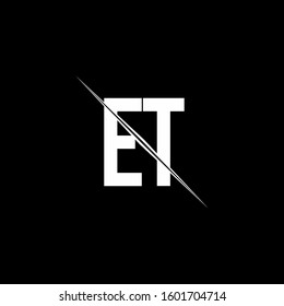 logo monogram with slash style design template