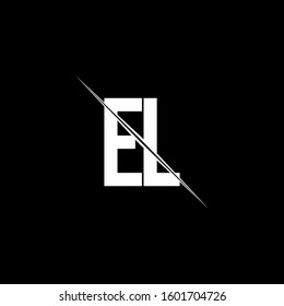 logo monogram with slash style design template