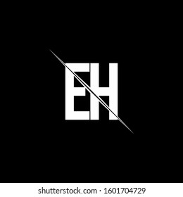logo monogram with slash style design template