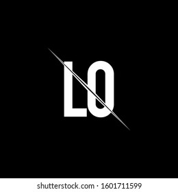 logo monogram with slash style design template