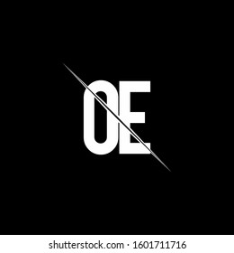 logo monogram with slash style design template