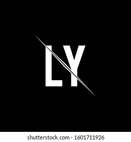 logo monogram with slash style design template