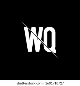 logo monogram with slash style design template