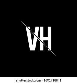 logo monogram with slash style design template