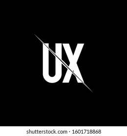 logo monogram with slash style design template